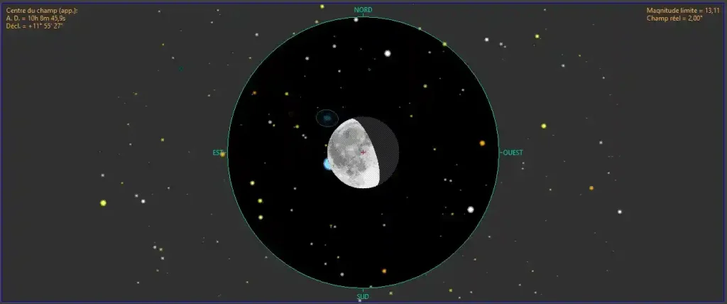 Occultation des planètes par la Lune durant le mois de décembre